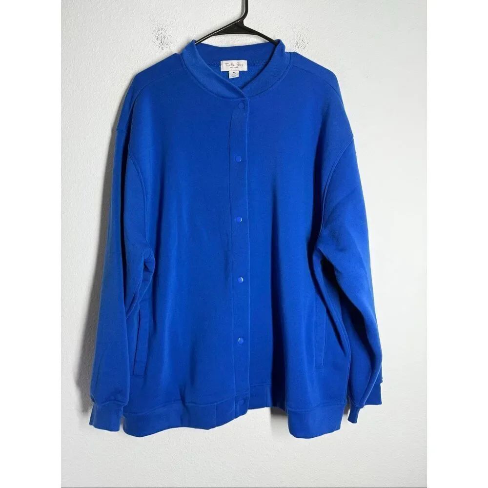 Turtle Bay Womens Snap Up Jacket Soft Fleecy Lining Three-Season Comfort Sz XL
